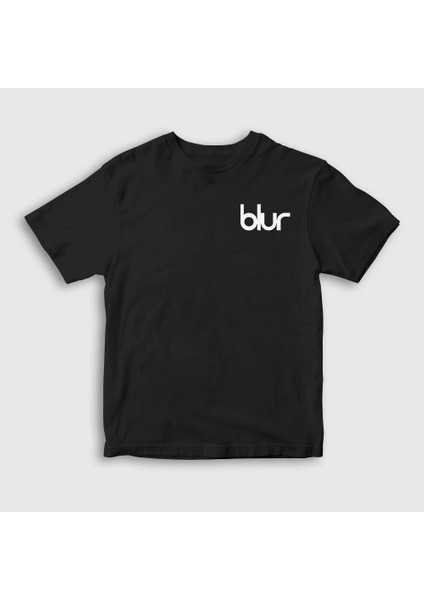 Çocuk Siyah Logo Blur T-Shirt