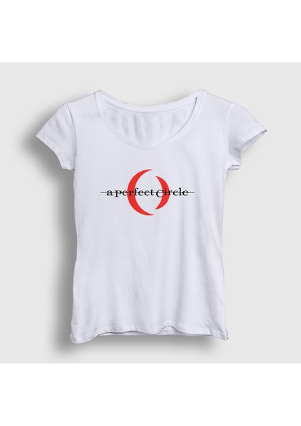 Kadın Beyaz Logo A Perfect Circle T-Shirt