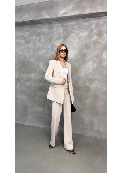 Blazer Ceket Pantolon Takım Çift Cepli