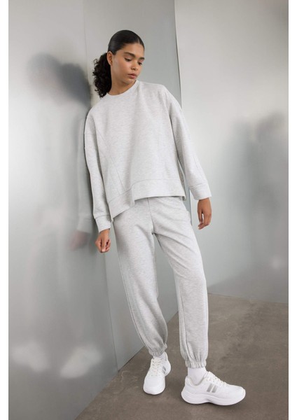 Fit Bisiklet Yaka Skuba Dalgıç Kumaş Sporcu Sweatshirt C9612AX24AU