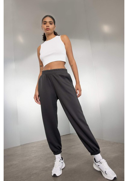 Fit Jogger Eşofman Altı Oversize Geniş Kalıp Cepli Standart Boy Skuba Dalgıç Kumaş Z6694AZ24AU