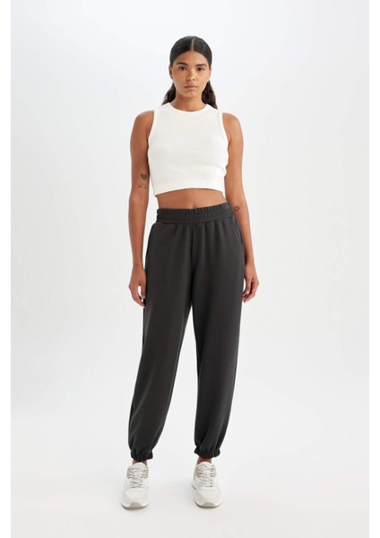 Fit Jogger Eşofman Altı Oversize Geniş Kalıp Cepli Standart Boy Skuba Dalgıç Kumaş Z6694AZ24AU