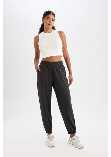 Fit Jogger Eşofman Altı Oversize Geniş Kalıp Cepli Standart Boy Skuba Dalgıç Kumaş Z6694AZ24AU