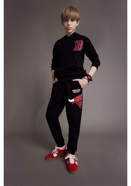 Erkek Çocuk NBA Chicago Bulls Beli Paçası Lastikli Jogger Eşofman Altı D8016A824WN