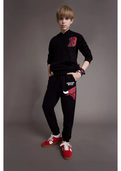 Erkek Çocuk NBA Chicago Bulls Beli Paçası Lastikli Jogger Eşofman Altı D8016A824WN