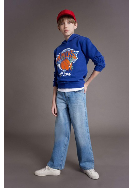 Erkek Çocuk NBA New York Knicks Kapüşonlu Sweatshirt Y4133A624WN