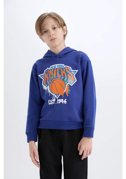 Erkek Çocuk NBA New York Knicks Kapüşonlu Sweatshirt Y4133A624WN