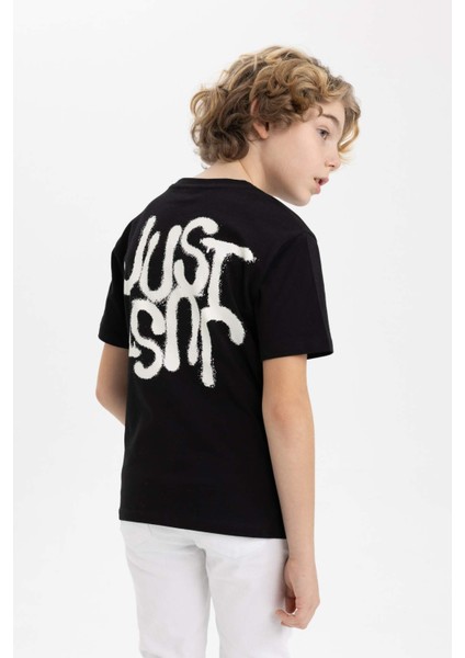 Erkek Çocuk Bisiklet Yaka Baskılı Kısa Kollu Tişört fırsatları