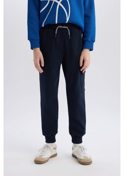 Erkek Çocuk Beli Paçası Lastikli Kargo Cepli Jogger Eşofman Altı Z4094A624WN