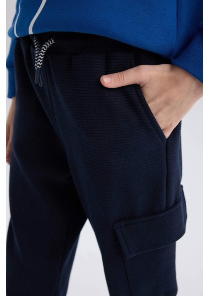 Erkek Çocuk Beli Paçası Lastikli Kargo Cepli Jogger Eşofman Altı Z4094A624WN