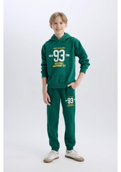 Erkek Çocuk Kapüşonlu Baskılı Kalın Sweatshirt C9805A824WN