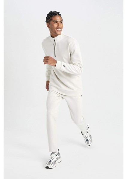 Fit Jogger Eşofman Altı Slim Fit Dar Kesim Beli Lastikli Cepli Düz Paça S3309AZ24AU