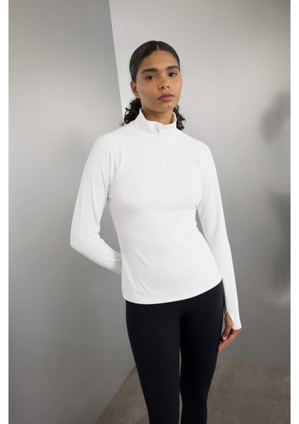 Fit Standart Fit Dik Yaka Sporcu Uzun Kollu Tişört B0811AX24AU