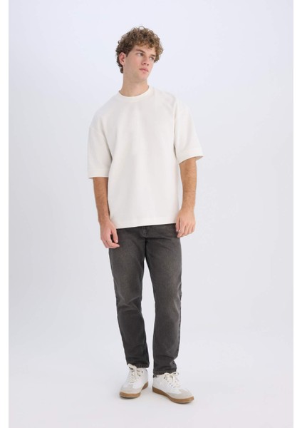 90's Slim Fit Dar Kalıp Yüksek Bel Dar Paça Jean Pantolon D1814AX24WN