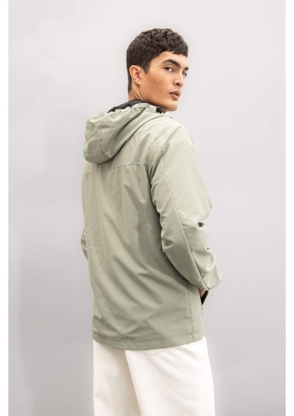 Su İtici Slim Fit Dar Kesim Kapüşonlu Fermuarlı Mevsimlik Baharlık Mont C5821AX24AU fırsatları