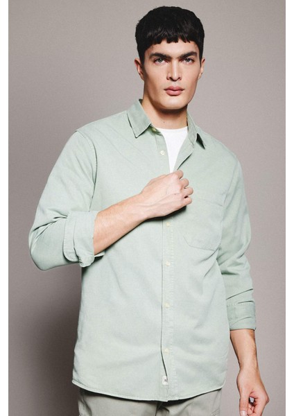 Regular Fit Polo Yaka Pamuklu Uzun Kollu Gömlek B4140AX24SP