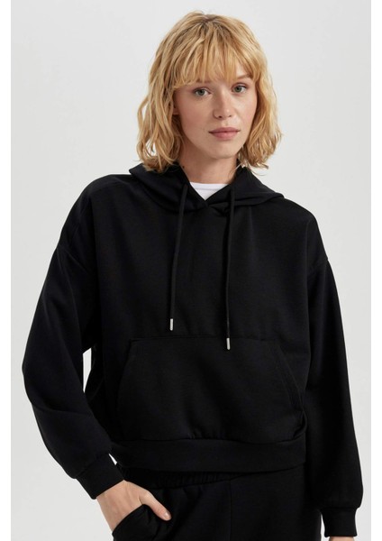 Fit Kapüşonlu Skuba Dalgıç Sporcu Sweatshirt B0962AX23WN