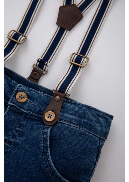 Erkek Bebek 2'li Takım Jean Pantolon Pantolon Askısı B6741A524SP fiyatları