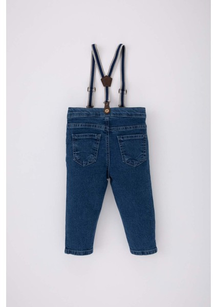 Erkek Bebek 2'li Takım Jean Pantolon Pantolon Askısı B6741A524SP fırsatları