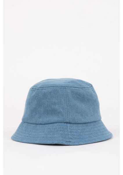 Erkek Çocuk Etiket Baskılı Jean Bucket Şapka B7890A824SM