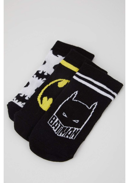 Erkek Çocuk Batman Pamuklu 3'lü Patik Çorap V6649A6NS indirimleri
