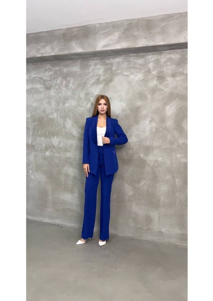 Blazer Ceket Pantolon Takım Çift Cepli