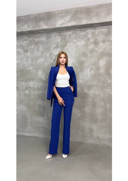 Blazer Ceket Pantolon Takım Çift Cepli