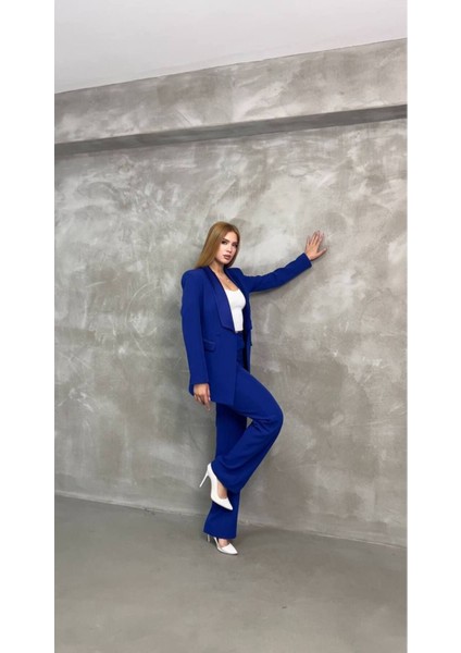 Blazer Ceket Pantolon Takım Çift Cepli