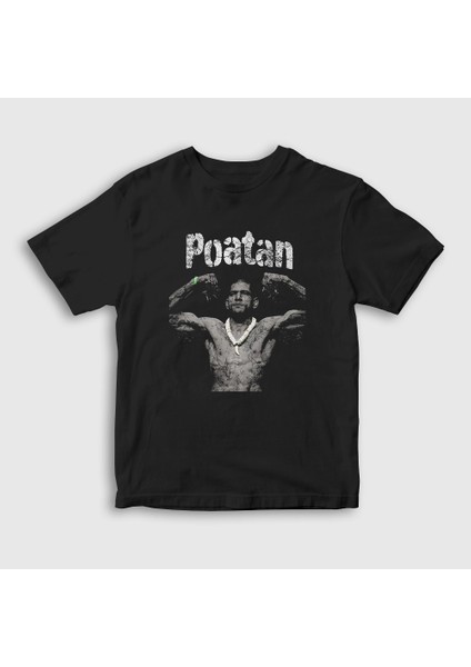 Unisex Çocuk Siyah Poatan Mma Ufc Alex Pereira T-Shirt