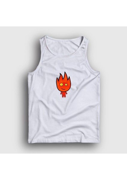 Unisex Beyaz Ateş ve Su Oyun Fireboy Sevgili Atlet