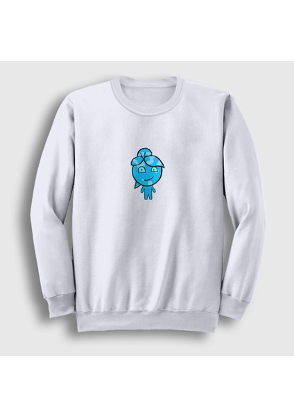 Unisex Beyaz Ateş ve Su Oyun Watergirl Sevgili Sweatshirt