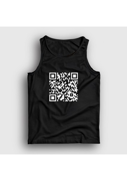 Unisex Siyah Qr Code Meme Rick Astley Atlet