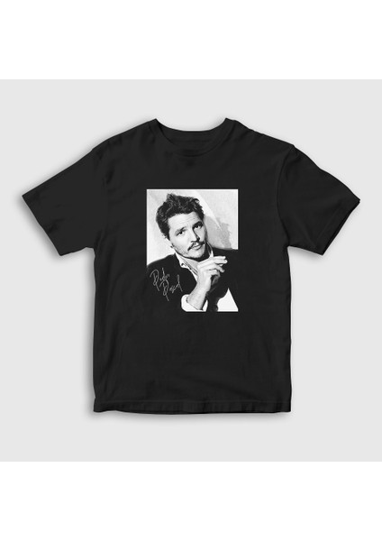 Çocuk Siyah Sign Pedro Pascal T-Shirt