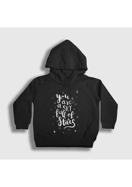 Unisex Çocuk Siyah A Sky Full Of Stars Coldplay Kapüşonlu Sweatshirt