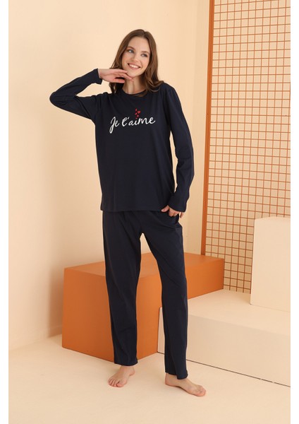 Lacivert Heart Pijama Takımı fiyatları