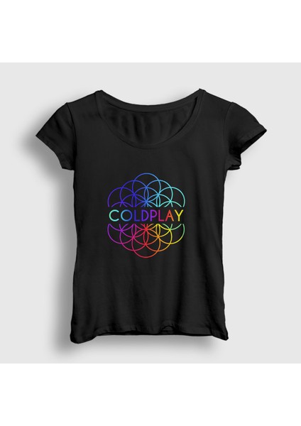 Kadın Siyah Logo A Head Full Of Dreams Coldplay T-Shirt