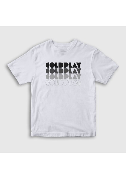 Çocuk Beyaz Logo Coldplay T-Shirt