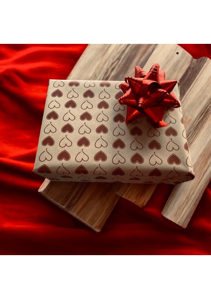 Kalp Baskılı Kraft Pelur /kalpli Pelur Kağıdı / 40 Gr. Kraft Pelur Kağıt / 50X70 cm 10 Adet / fırsatları