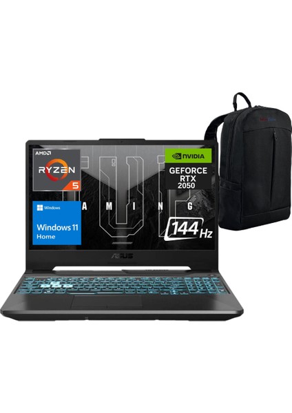 Tuf Gaming A15 FA506NF-HN004WZ1 Amd Ryzen 5 7535HS 8gb 512GB SSD RTX2050 15.6" Fhd 144Hz WIN11 Taşınabilir Bilgisayar - Webzone Çanta