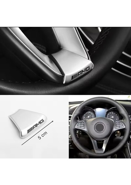 MERCEDES-BENZ Direksiyon Amg Yazı Sticker Amg Yapıştırma Kendinden Yapışkanlı