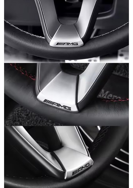 MERCEDES-BENZ Direksiyon Amg Yazı Sticker Amg Yapıştırma Kendinden Yapışkanlı indirimleri