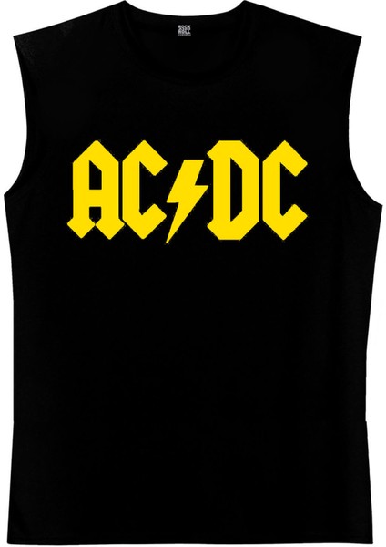 Acdc Logo Siyah Kesik Kol / Kolsuz Erkek T-Shirt fiyatları