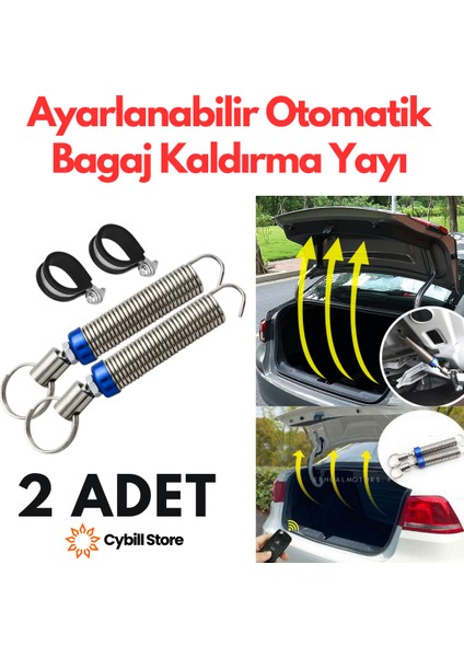 Ayarlanabilir Otomatik Bagaj Yayı 2 Adet Bagaj Kapağı Kaldırma Yayı
