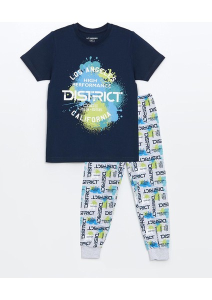 Lcw Kids Bisiklet Yaka Erkek Çocuk Pijama Takımı
