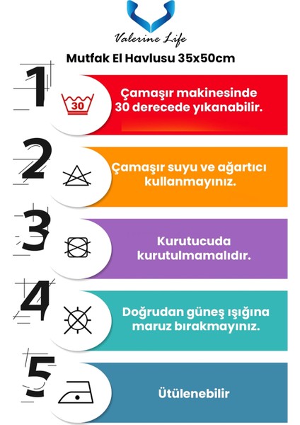 Lezzet Kuşu Pembe Mutfak Kurulama Fırın Beyaz El Havlusu Pamuklu 35 x 50 cm 2 Adet