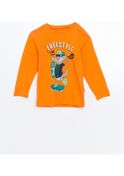 Lcw Kids Bisiklet Yaka Erkek Çocuk Pijama Takımı