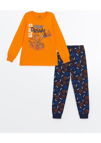 Lcw Kids Bisiklet Yaka Erkek Çocuk Pijama Takımı