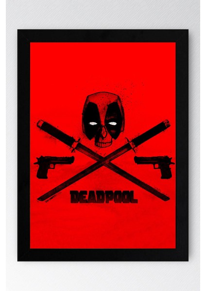 Deadpool Logo Çerçeveli Tablo - Marvel Film Poster Tablo
