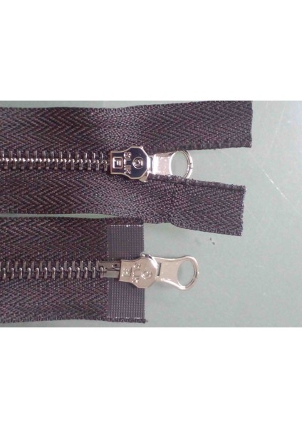 80 cm 1 Adet Parlak Koyu Diş Black Nikel Diş Çift Kafalı Kombi Fermuar Siyah Renk modelleri