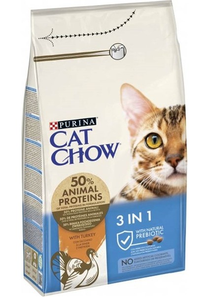 Purina Cat Chow 3 In 1 Hindi Etli Yetişkin Kedi Maması 15 kg